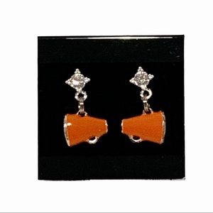 SWAROVSKI CRYSTAL Cheer pierced earrings orange